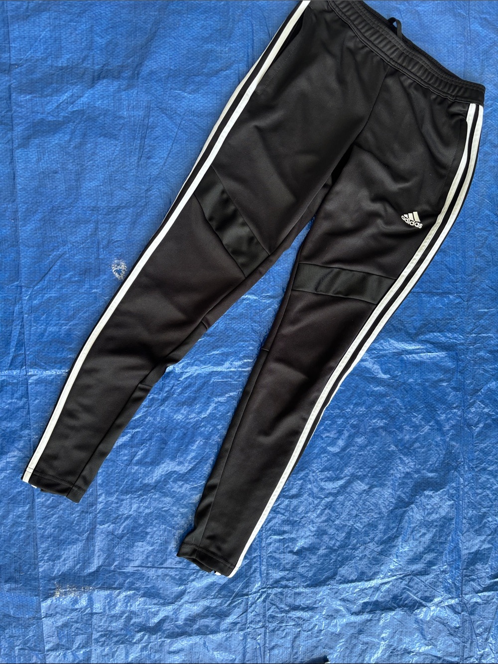 adidas Black Joggers with White Side Stripes - Women, XS